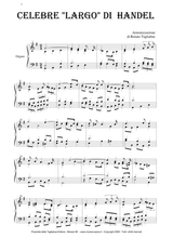 Largo By Handel From Op Xerxes Hwv 40 Arr For Organ