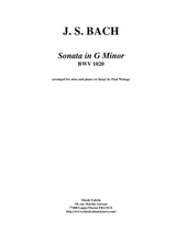 Js Bach Sonata In G Minor Bwv 1020 Arranged For Oboe And Piano Or Harp