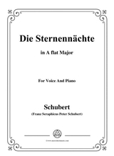Schubert Die Sternennchte Op 165 No 2 In A Flat Major For Voice Piano