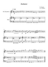 Andante Surprise Symphony Franz Joseph Haydn For Alto Saxophone Piano