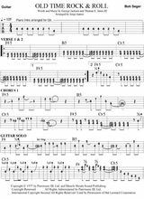 Old Time Rock Roll Guitar Tab