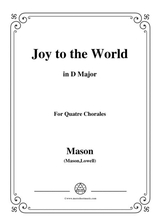 Mason Joy To The World In D Major For Quatre Chorales
