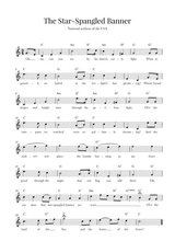 The Star Spangled Banner National Anthem Of The Usa With Lyrics C Major