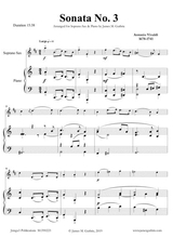 Vivaldi Sonata No 3 For Soprano Sax Piano