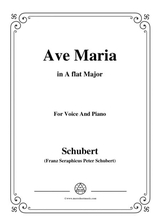 Schubert Ave Maria In A Flat Major For Voice And Piano