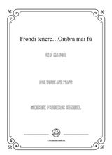 Handel Frondi Tenere Ombra Mai F In F Major For Voice And Piano