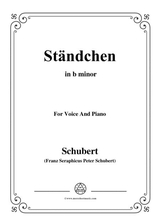 Schubert Stndchen In B Minor For Voice Piano