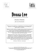 Donna Lee For Sax Quartet
