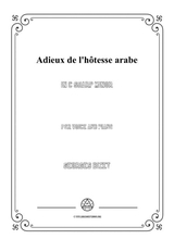 Bizet Adieux De L Htesse Arabe In C Sharp Minor For Voice And Piano