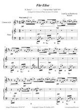 Beethoven Fr Elise For Clarinet Piano