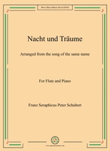 Schubert Nacht Und Trume For Flute And Piano