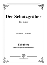 Schubert Der Schatzgrber In C Minor For Voice And Piano