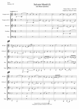 Salvator Mundi 1 By Thomas Tallis For Brass Quintet 2tmp Hn Tbn And Tuba