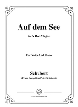 Schubert Auf Dem See Op 92 No 2 In A Flat Major For Voice Piano