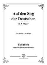Schubert Auf Den Sieg Der Deutschen In A Major For Voice 2 Violins Cello
