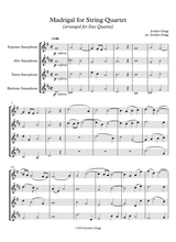 Madrigal For String Quartet Arranged For Sax Quartet