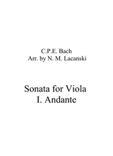 Sonata For Viola In A Minor I Andante