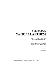 German National Anthem Arr For Brass Quartet