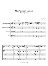 Macphersons Lament Brass Quartet