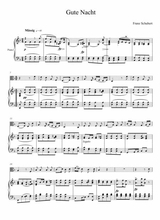 Franz Schubert Gute Nacht Viola Solo