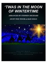 Twas In The Moon Of Wintertime Duet For Tenor And Bass Solo