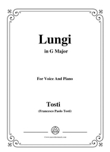Tosti Lungi In G Major For Voice And Piano