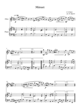 Minuet In D Minor Johann Sebastian Bach For Oboe Piano