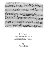 Bach 2 Part Inventions No 9 For 2 Pianos