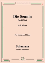 Schumann Die Sennin Op 90 No 4 In D Major For Voice Piano