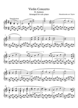 Ii Andante Mendelssohn Violin Concerto