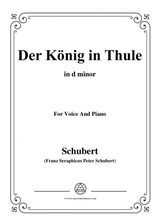 Schubert Der Knig In Thule In D Minor Op 5 No 5 For Voice Piano