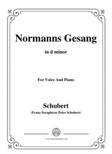 Schubert Normanns Gesang In D Minor Op 52 No 5 For Voice And Piano