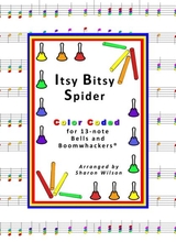 Itsy Bitsy Spider For 13 Note Bells And Boomwhackers With Color Coded Notes