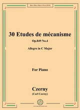 Czerny 30 Etudes De Mcanisme Op 849 No 4 Allegro In C Major For Piano