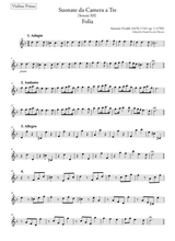 Vivaldi Folia Violin 1 Part Original