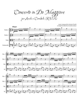 A Vivaldi Concerto In Do Maggiore Rv110 A New Arrangement For String Orchestra