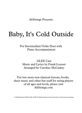 Baby Its Cold Outside Intermediate Violin Duet