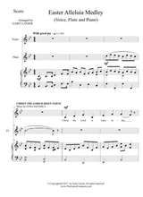 Easter Alleluia Medley Voice Flute And Piano Score Parts Included