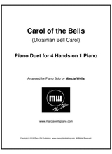 Carol Of The Bells Ukrainian Bell Carol Piano Duet