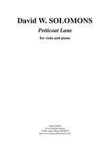 David Warin Solomons Petticoat Lane For Viola And Piano