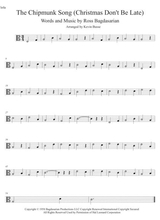 The Chipmunk Song Easy Key Of C Viola