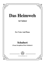 Schubert Das Heimweh Op 79 No 1 In F Minor For Voice And Piano