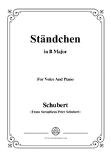Schubert Stndchen Serenade D 889 In B Major For Voice Piano