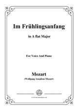 Mozart Im Frhlingsanfang In A Flat Major For Voice And Piano