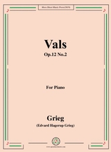 Grieg Vals Op 12 No 2 For Piano