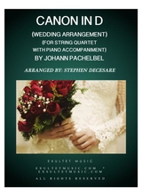 Pachelbels Canon Wedding Arrangement For String Quartet Piano Accompaniment