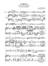 Beethoven Larghetto For Cello And Piano