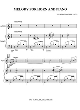 Melody For French Horn Piano