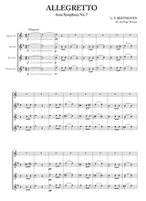 Allegretto From Symphony No 7 For Saxophone Quartet