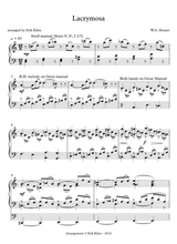 Lacrymosa Mozart A Simplified Arrangement For Organ By Erik Kihss